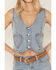 Image #3 - Ashley Vintage Charm by 26 International Women's Heart Pocket Denim Vest, Medium Wash, hi-res
