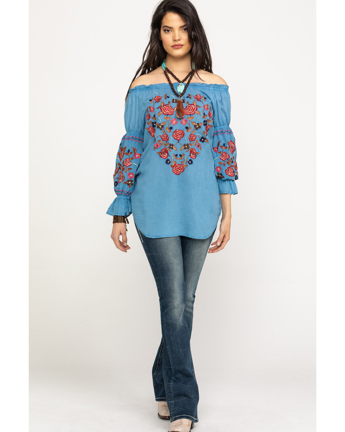 Image #6 - Honey Creek by Scully Women's Avalanche Peasant Blouse, , hi-res