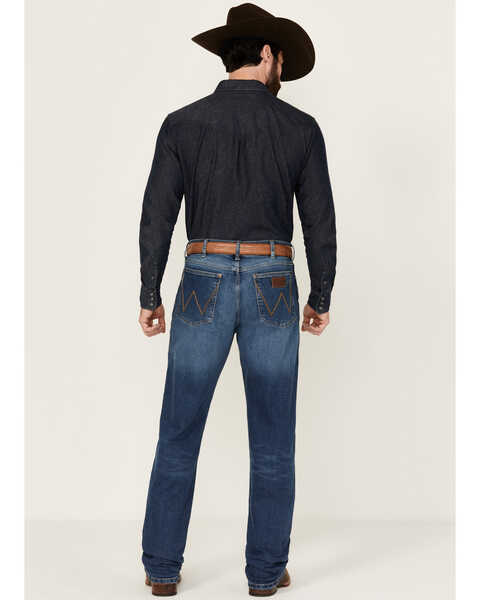 Image #3 - Wrangler Retro Men's Blakelee Medium Wash Slim Straight Stretch Denim Jeans - Tall , Medium Wash, hi-res