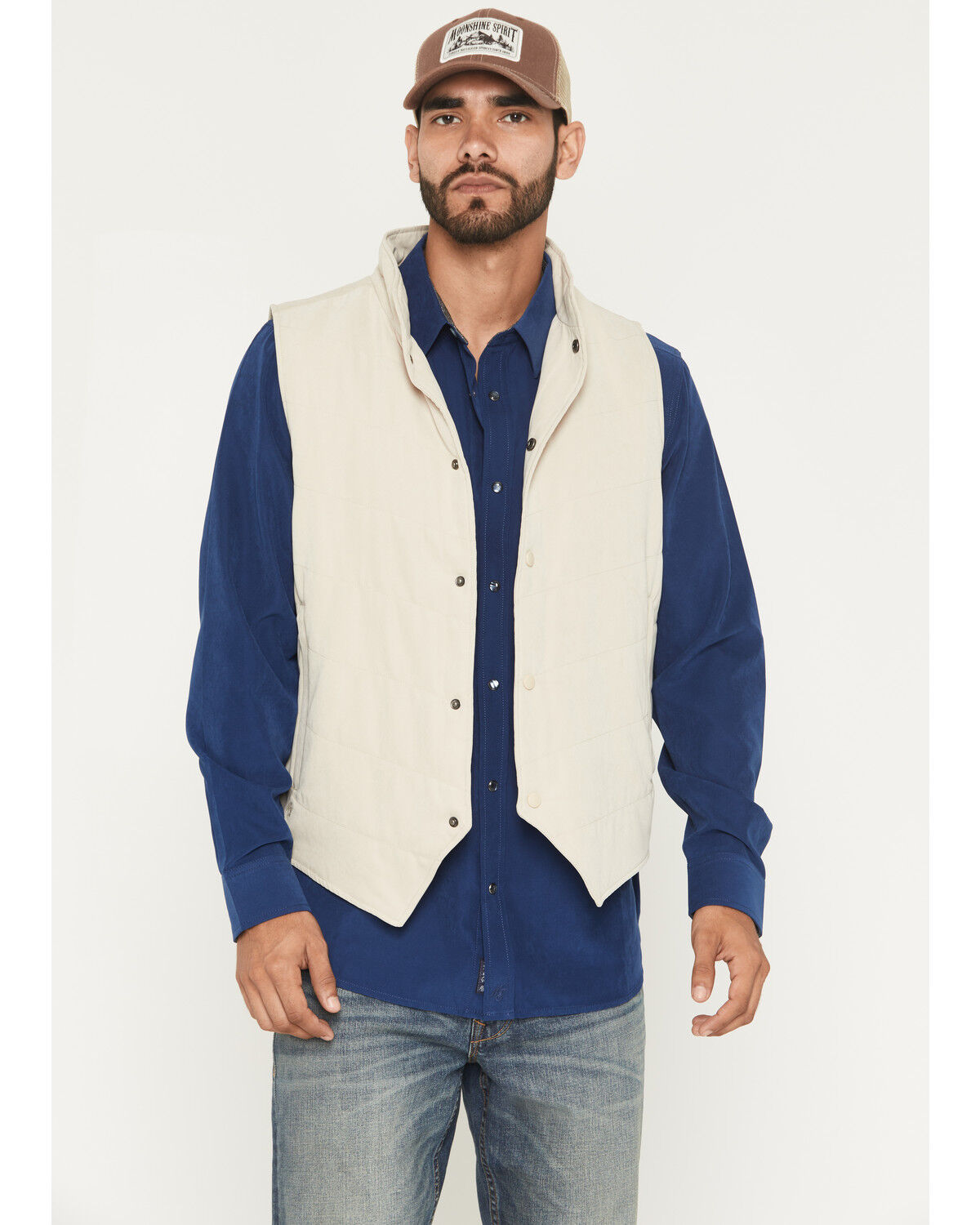 Image #3 - Moonshine Spirit Men's Jefferson Lightweight Moleskin Puffer Vest, Tan, hi-res
