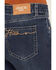 Image #2 - Grace in LA Women's Dark Wash Yeehaw Pocket Flare Stretch Denim Jeans, Dark Wash, hi-res