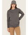 Image #1 - Ariat Women's FR Pima Stretch US Logo Baselayer Long Sleeve Work T-Shirt, Charcoal, hi-res