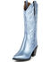 Jeffrey Campbell Women's Dagget Metallic Western Boots - Snip Toe , Blue, hi-res