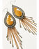 Cowgirl Confetti Women's American Honey Hair-On Chain Fringe Earrings, Silver, hi-res
