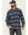 North River Men's Striped Long Sleeve Western Flannel Shirt , Blue, hi-res