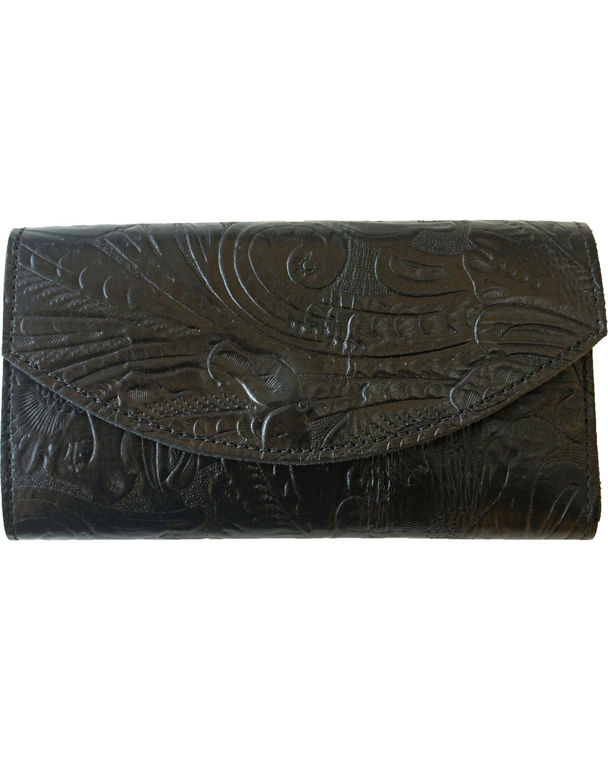 Western Express Women's Organizer Leather Wallet, Black, hi-res