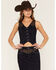 Image #1 - Idyllwind Women's Duluth Coated Yoke Sleeveless Button-Down Stretch Denim Vest, Dark Wash, hi-res