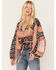Jen's Pirate Booty Women's Roma Floral Patchwork Print Top, Black, hi-res