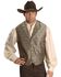 Rangewear by Scully Taupe Paisley Button Vest, Taupe, hi-res