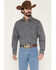 Image #1 - Wrangler Retro Men's Floral Print Long Sleeve Snap Western Shirt - Tall, Navy, hi-res