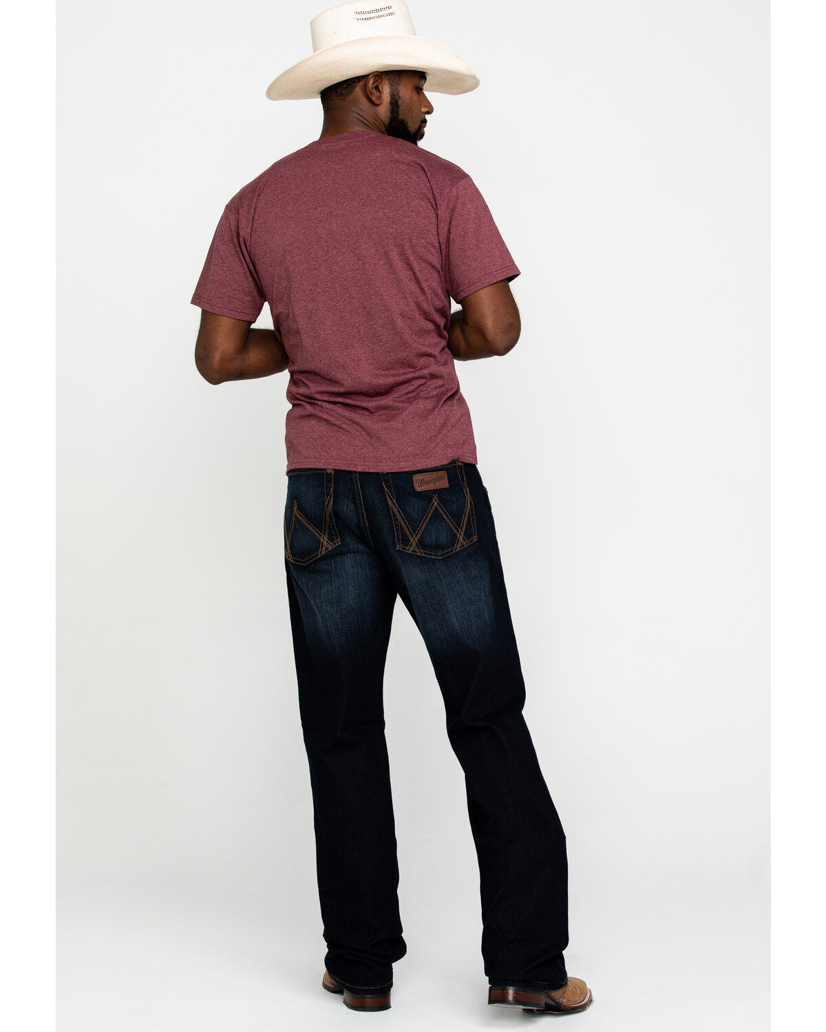 Image #5 - Wrangler Retro Men's Lavon Dark Stretch Relaxed Bootcut  Jeans , , hi-res