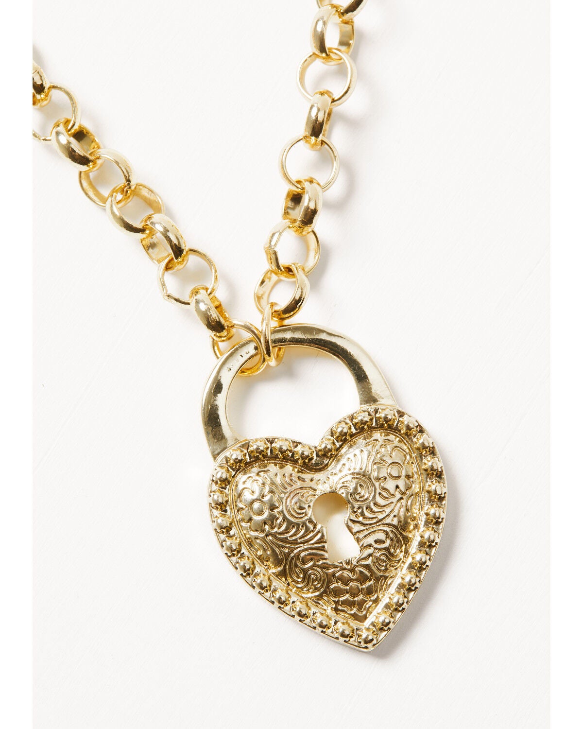 Image #2 - Shyanne Women's Western Muse Heart Concho Statement Necklace, Gold, hi-res