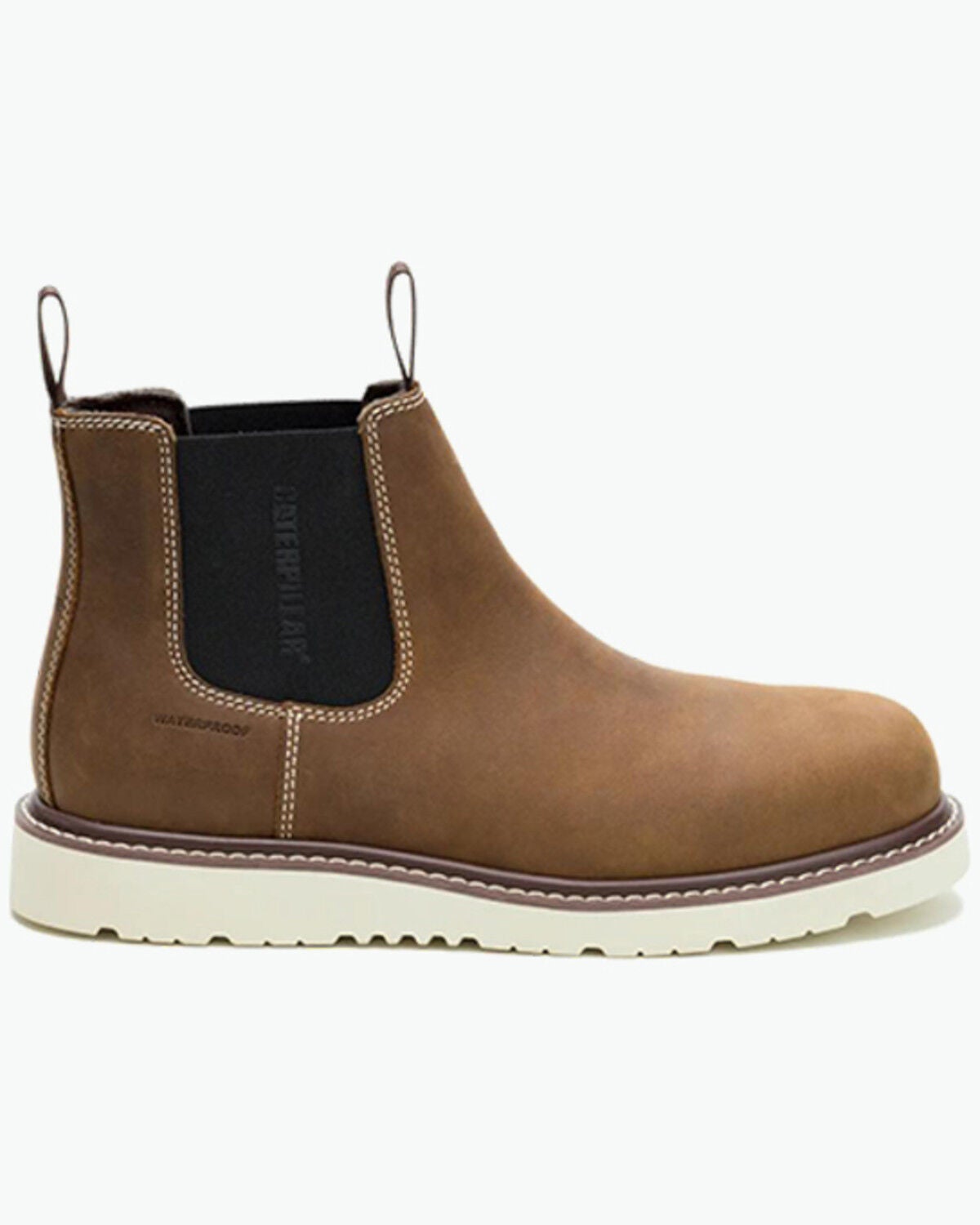 Image #2 - CAT Workwear Men's 6" Reclaimer Waterproof Wedge Work Boots - Steel Toe, Brown, hi-res