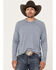 Image #1 - RANK 45® Men's Solid Performance Long Sleeve T-Shirt, Royal Blue, hi-res