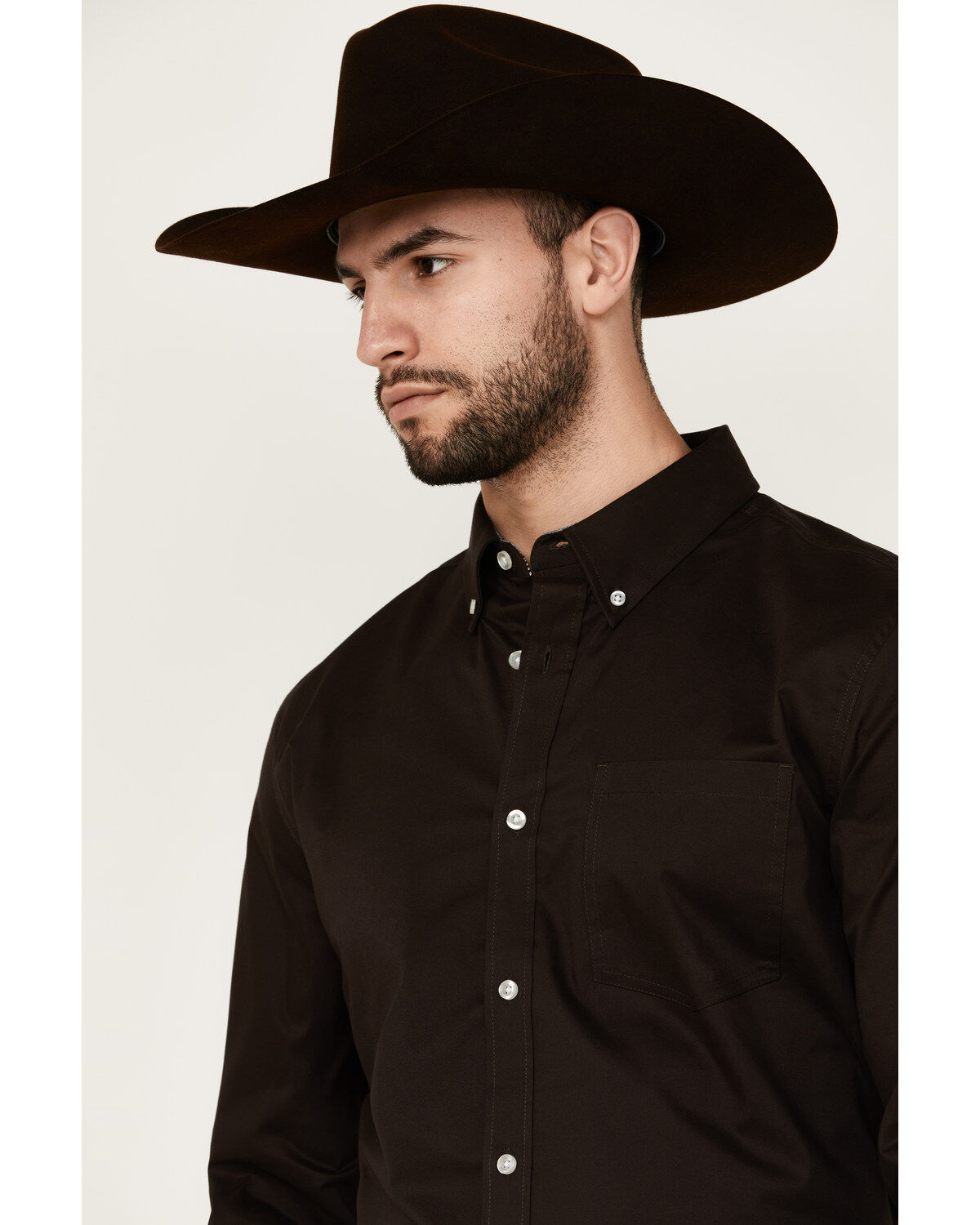 Product Name:  Cody James Men's Basic Solid Long Sleeve Button-Down Stretch Western Shirt
