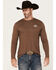 Image #2 - RANK 45® Men's Dusty Arena Southwestern Logo Long Sleeve Graphic T-Shirt, Brown, hi-res