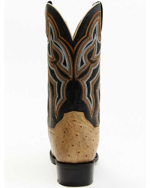 Dan Post Men's Exotic Full Quill Ostrich Western Boots - Medium Toe, White, hi-res