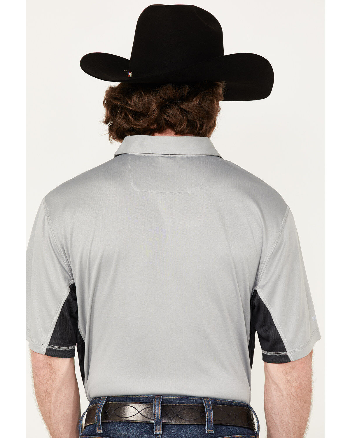 Image #4 - RANK 45® Men's Solid Renegade Performance Short Sleeve Polo Shirt, Charcoal, hi-res