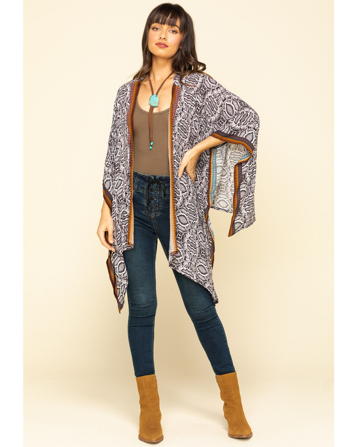 Image #6 - Shyanne Women's Snake Print Shawl , Multi, hi-res