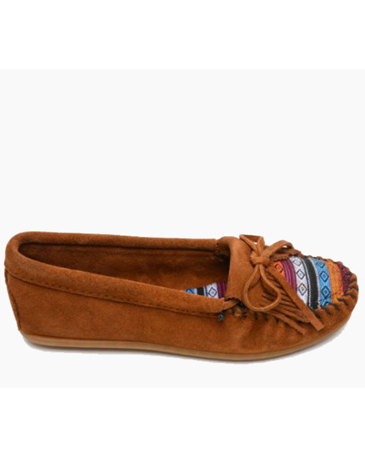 Image #2 - Minnetonka Women's Kilty Moccasins, Brown, hi-res