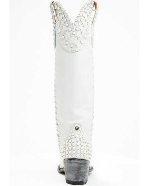 Image #5 - Boot Barn X Double D Women's Exclusive Bridal Pearl Western Bridal Boots - Snip Toe, White, hi-res
