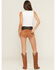 Image #3 - Show Me Your Mumu Women's Wilson Faux Suede Shorts, Tan, hi-res