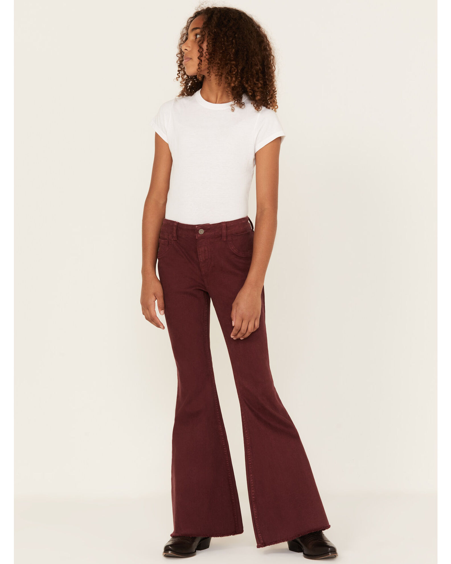 Girls burgundy cheap jeans