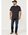 Brothers & Sons Men's Diamond Back Dark Wash Stretch Slim Straight Jeans , Dark Wash, hi-res