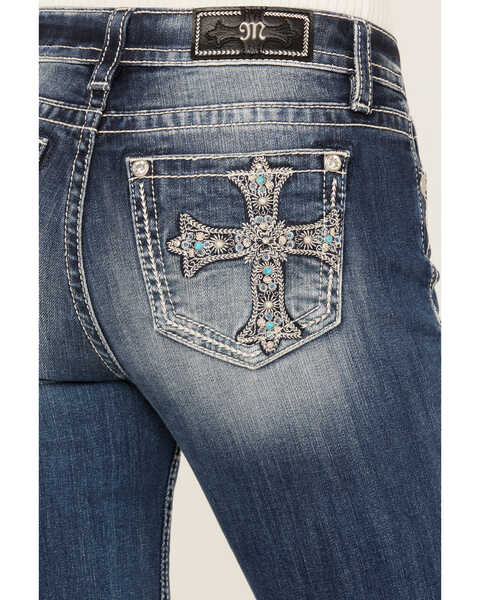 Ladies Rhinestone Pants with Cross on Back Pocket 4046 BP