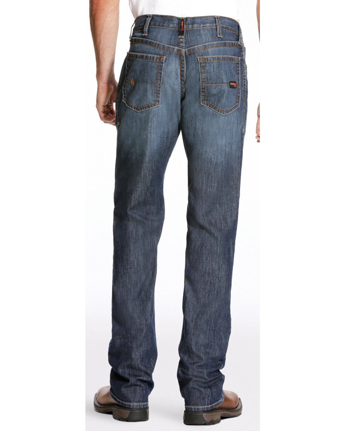 Ariat Men's FR M4 Inherent Basic Low Rise Bootcut Jeans - Big, Dark Blue, hi-res