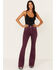 Idyllwind Women's High Rise Flap Pocket Outlaw Flare Jeans, Purple, hi-res