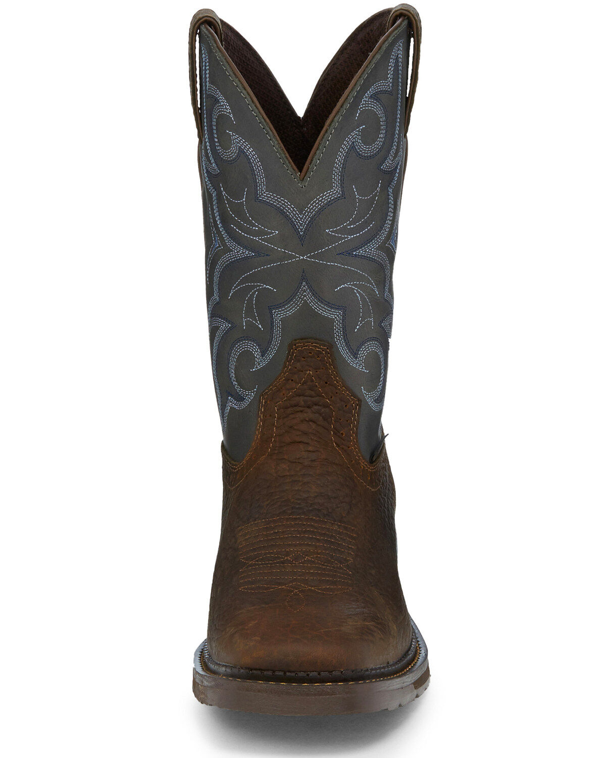 Image #4 - Justin Men's Slate Waterproof Western Work Boots - Square Toe, , hi-res