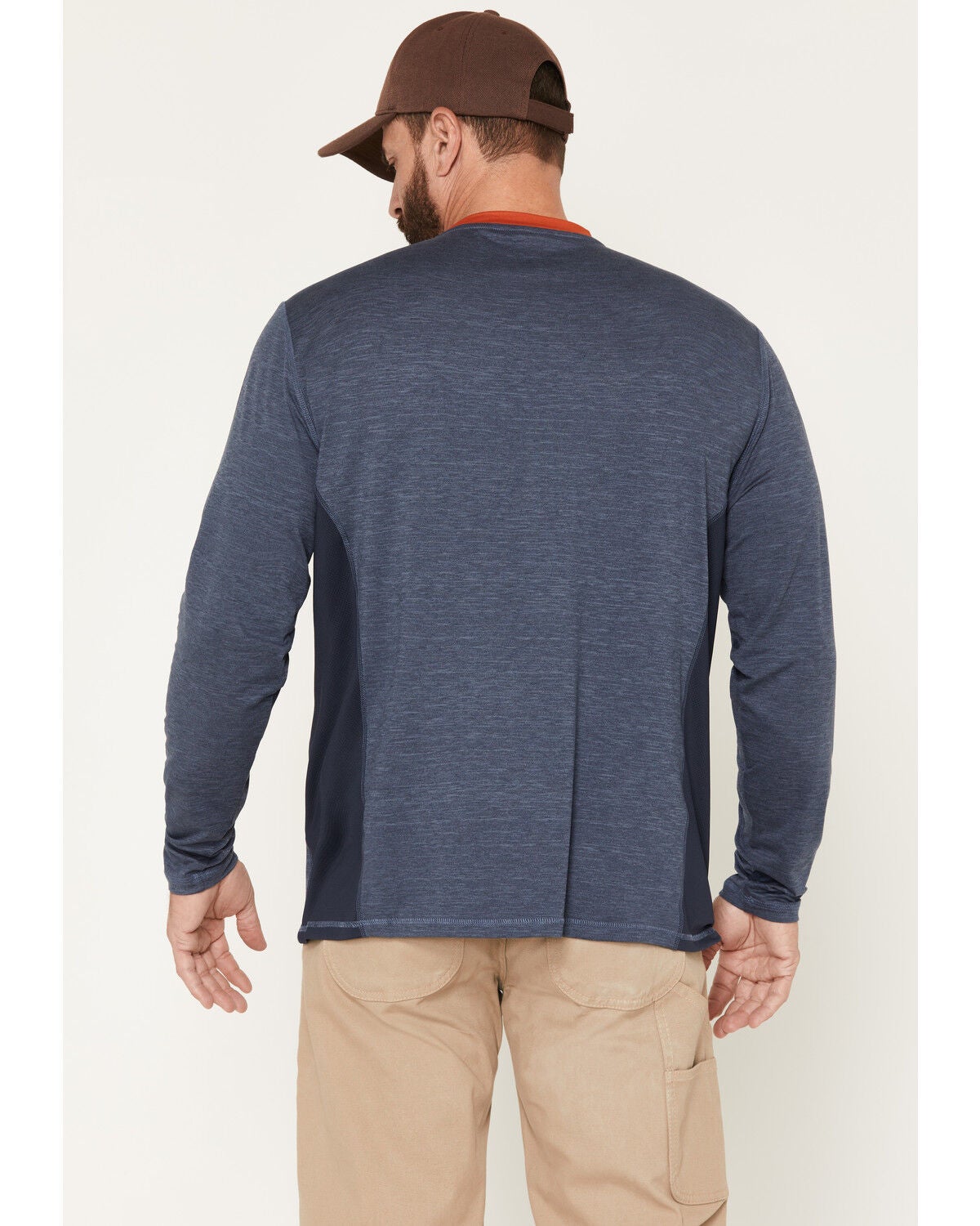 Image #4 - Brunt Workwear Men's McKenna Tech Long Sleeve Work Shirt, Navy, hi-res
