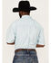 George Strait by Wrangler Men's Geo Print Short Sleeve Button Down Western Shirt , Turquoise, hi-res
