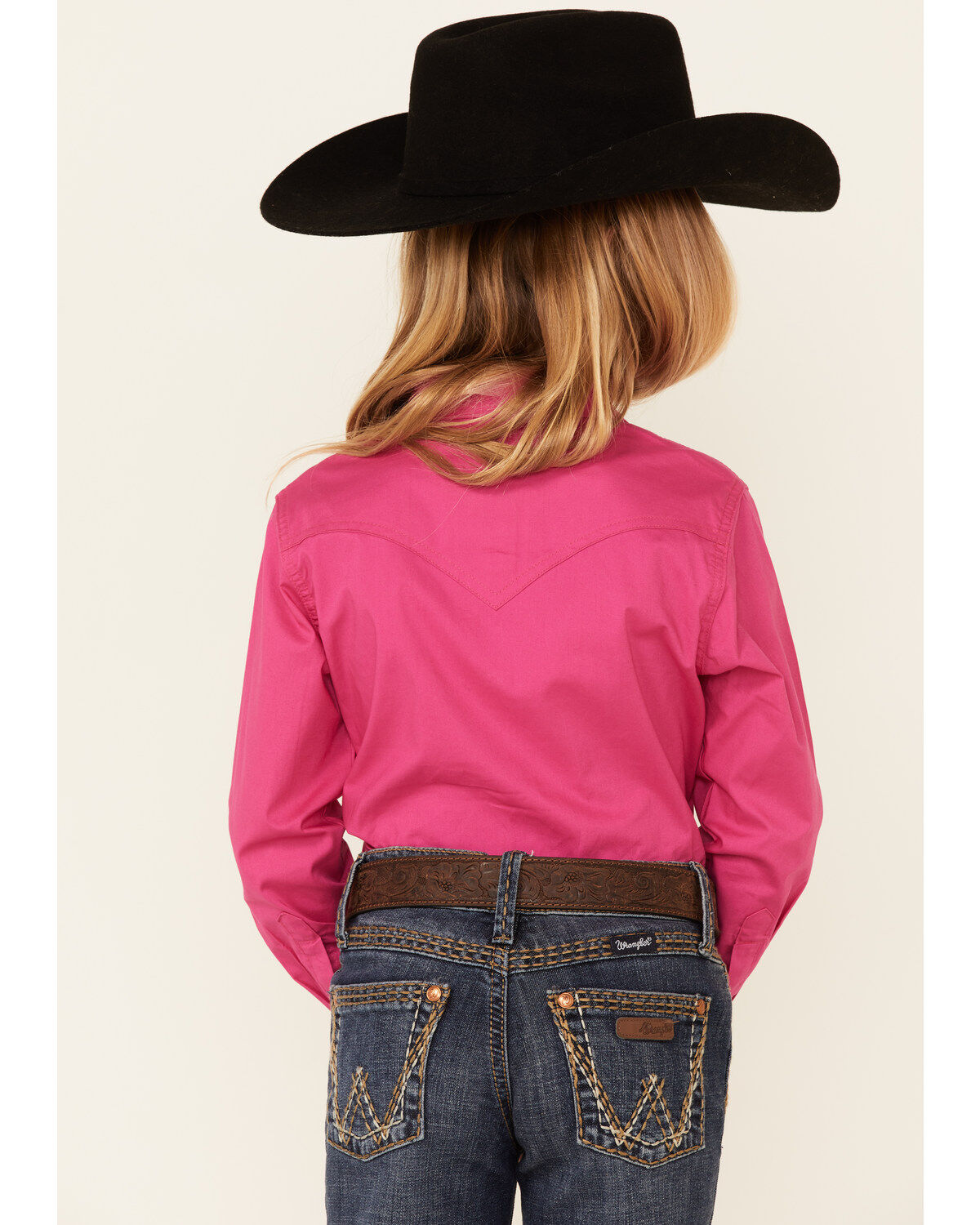 Image #4 - Wrangler Girls' Snap Long Sleeve Western Shirt , , hi-res