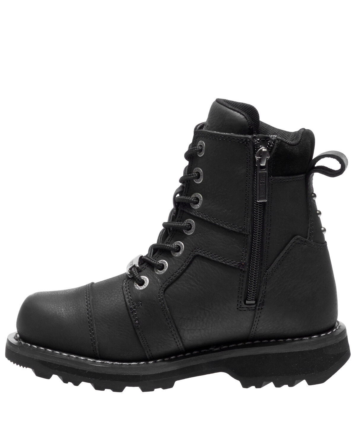Image #3 - Harley Davidson Women's Oakleigh Moto Boots - Round Toe, Black, hi-res