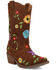 Image #1 - Dingo Little Girls' Flower Power Western Boots - Snip Toe, Brown, hi-res