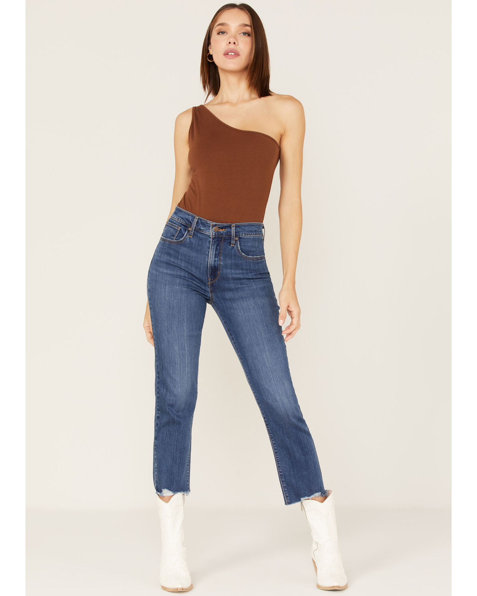 724 straight top crop levi's