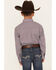 Cinch Boys' Geo Print Long Sleeve Button-Down Western Shirt, Purple, hi-res