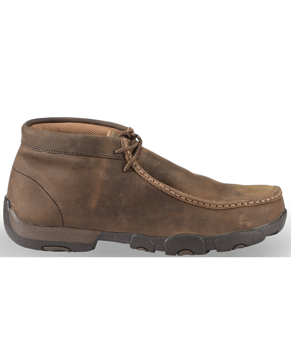 Image #2 - Twisted X Men's Driving Mocs Steel Toe Lace-Up Work Shoes, Brown, hi-res