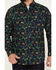 Image #3 - Ariat Men's Beckett All-Over Desert Print Button-Down Western Shirt , Navy, hi-res