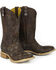Image #3 - Tin Haul Men's Triangles Western Boots - Square Toe, Brown, hi-res