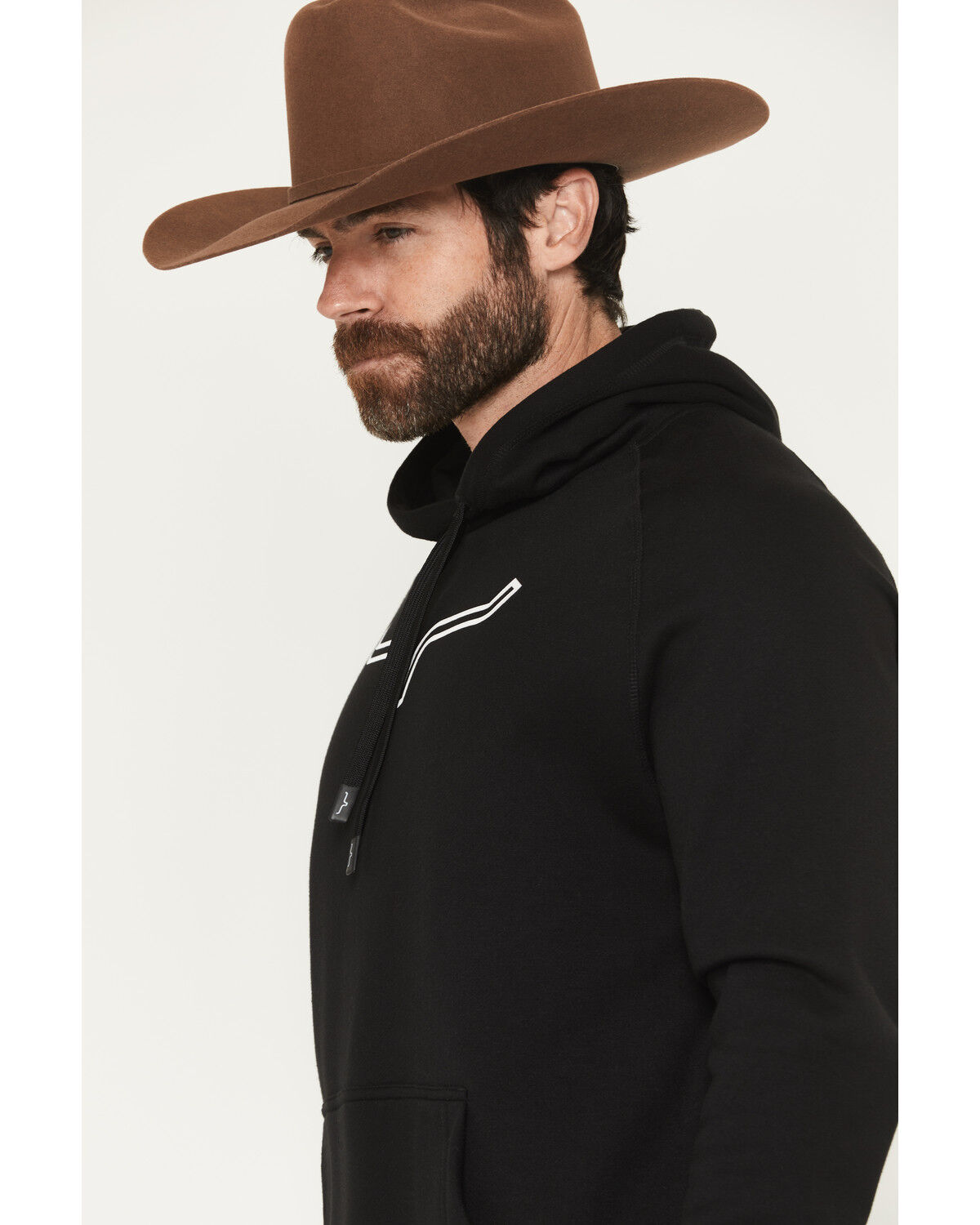 Image #2 - Kimes Ranch Men's Outlier Logo Hooded Sweatshirt, Black, hi-res