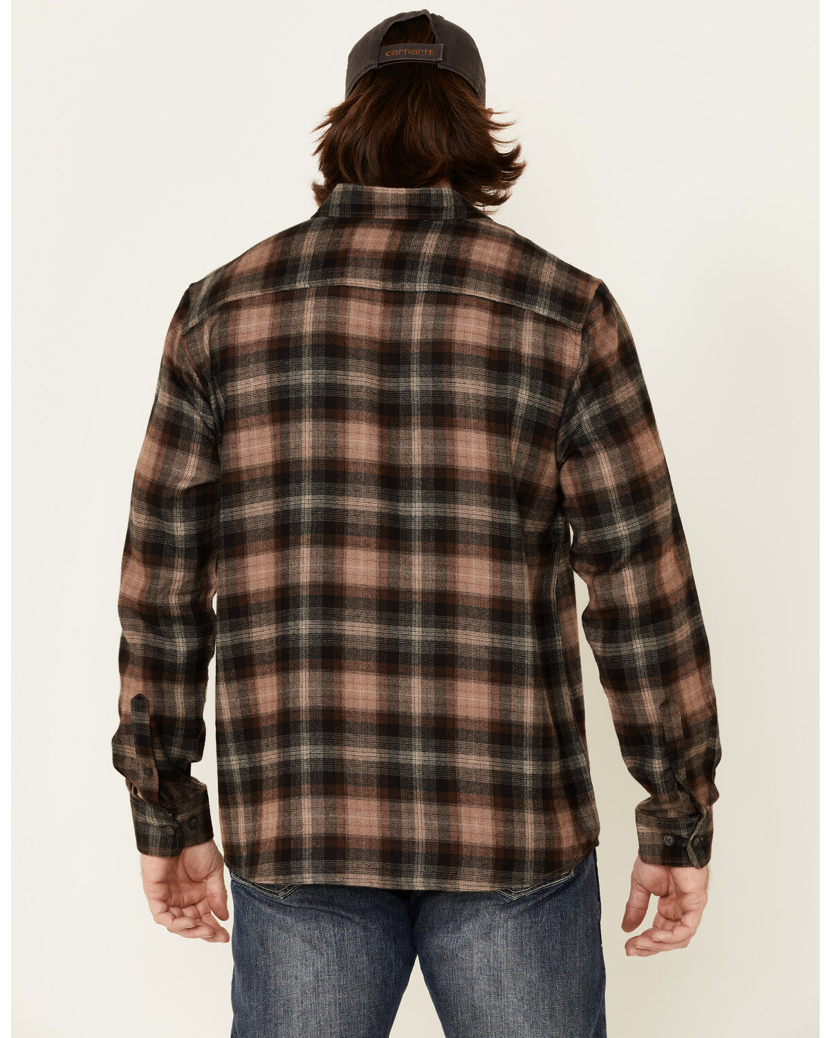 Image #4 - North River Men's Performance Large Plaid Print Long Sleeve Button Down Western Shirt, Brown, hi-res