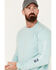 Image #2 - Cody James Men's FR Logo Long Sleeve Stretch Work T-Shirt, Aqua, hi-res