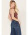Free People Women's Hayley Racerback Brami, Brown, hi-res