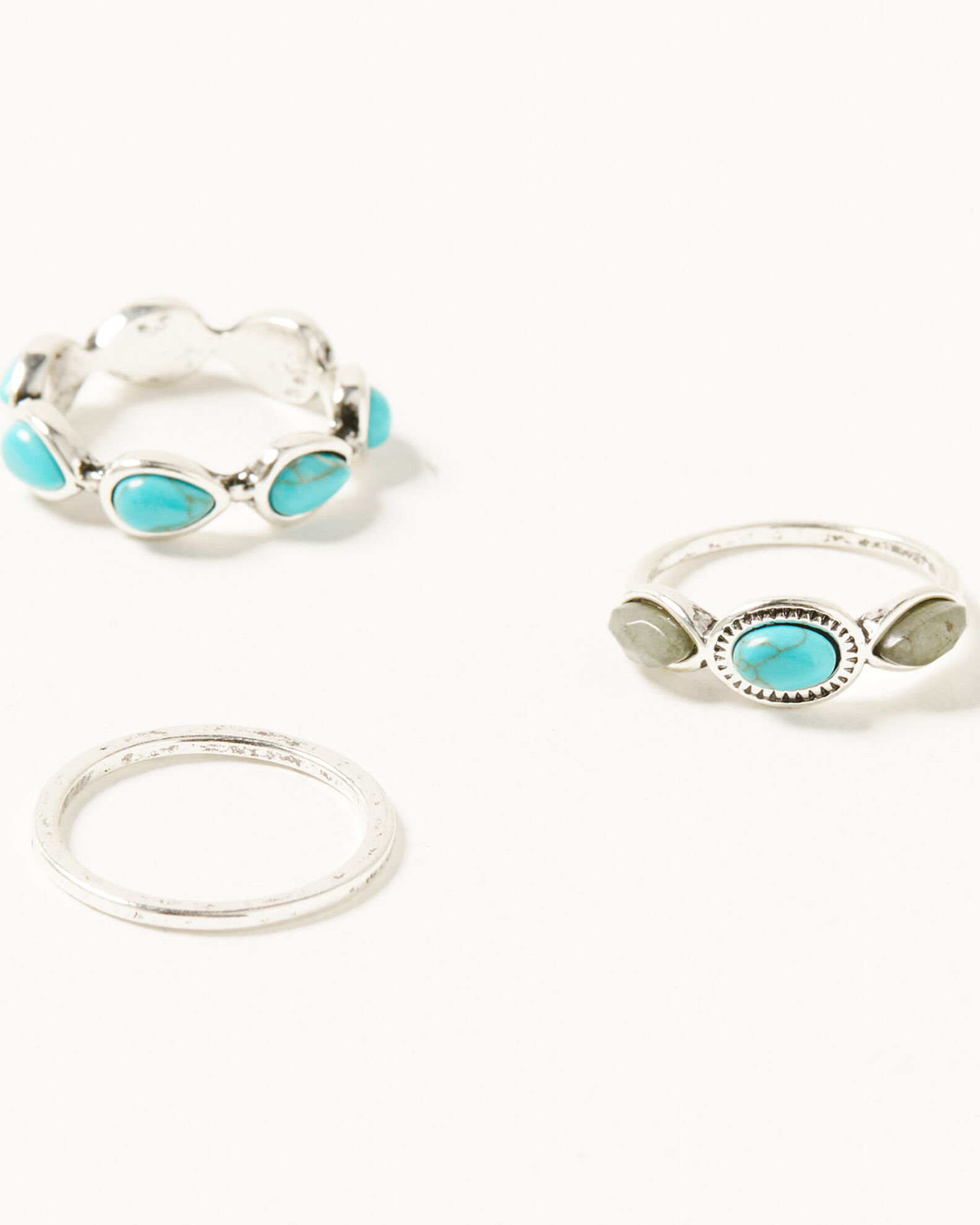 Shyanne Women's Turquoise Stone Ring Set - 3 Piece