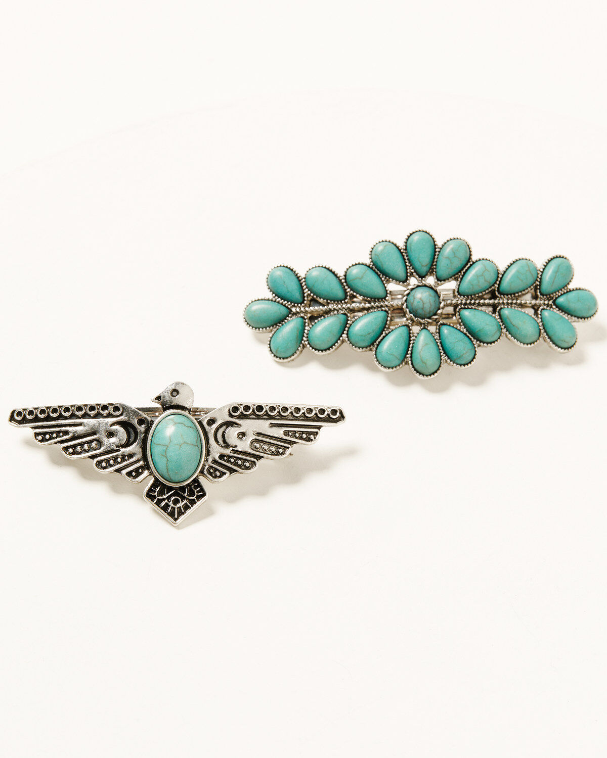 Image #2 - Shyanne Women's Hair Barrettes - 2 Piece, Silver, hi-res