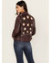 Image #2 - Mauritius Women's Christy Scatter Star Leather Jacket, Burgundy, hi-res