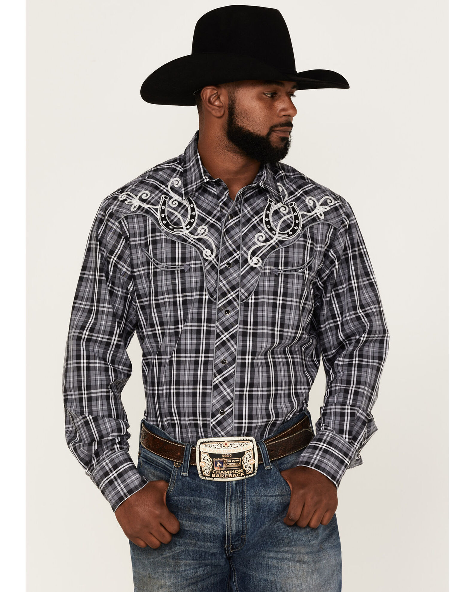 Grey top cowboy shirt
